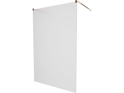 MEXEN/S - KIOTO samostatně stojící sprchová zástěna 100 x 200, matné sklo 8 mm, růžové zlato 800-100-002-60-30