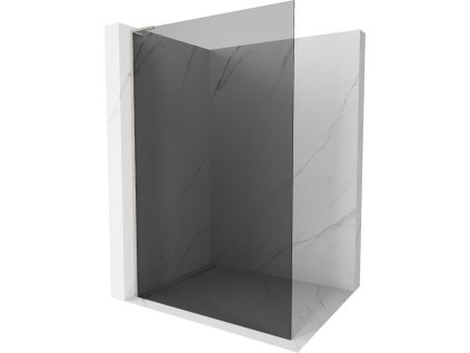 MEXEN/S - Kioto L Sprchová zástěna WALK-IN 100 x 200, grafit, nikl kartáčovaná 800-100-103-97-40