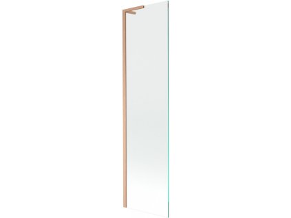 MEXEN/S - Next L vanová zástěna FIX 100 x 150 cm, transparent, měď kartáčovaný 895-100-000-03-00-65