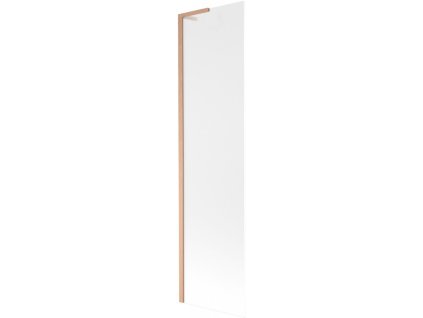 MEXEN/S - Next L vanová zástěna FIX 100 x 150 cm, vzor, měď kartáčovaný 895-100-000-03-30-65