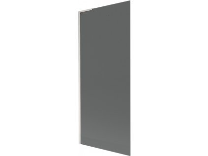 MEXEN/S - Next L vanová zástěna FIX 80 x 150 cm, grafit,  nikl kartáčovaná 895-080-000-03-40-97