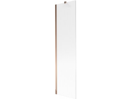 MEXEN/S - Next vanová zástěna FIX 50 x 150 cm, proužky, růžové zlato 895-050-000-00-09-60