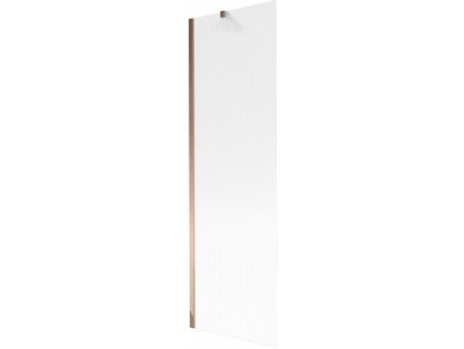 MEXEN/S - Next vanová zástěna FIX 60 x 150 cm, proužky, růžové zlato 895-060-000-00-09-60