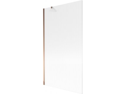 MEXEN/S - Next vanová zástěna FIX 100 x 150 cm, proužky, růžové zlato 895-100-000-00-09-60