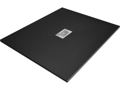 MEXEN/S - Hugo sprchová vanička SMC 140x100, černá, krytka nerez 42701014-X