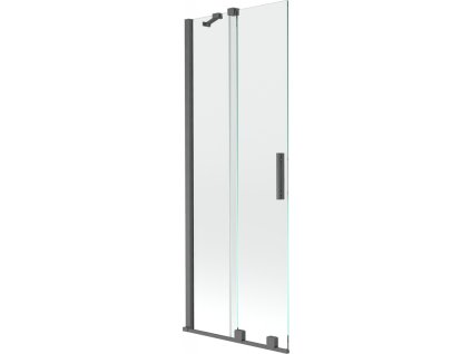 MEXEN/S - Velar Dvoukřídlá posuvná vanová zástěna 70 x 150 cm, transparent, grafit kartáčovaná 896-070-000-01-66