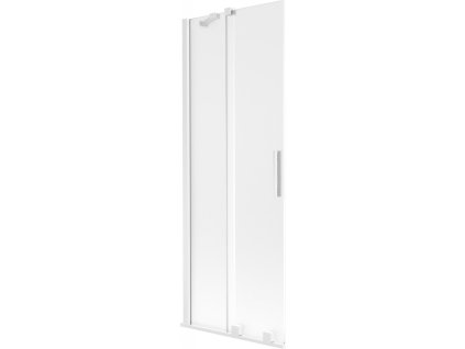 MEXEN/S - Velar dvoukřídlá posuvná vanová zástěna 70 x 150 cm, dekor, bílá 896-070-000-31-20