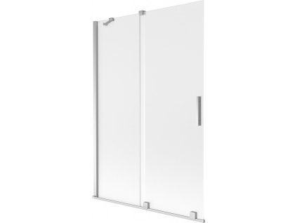 MEXEN/S - Velar dvoukřídlá posuvná vanová zástěna 120 x 150 cm, dekor, chrom 896-120-000-31-01
