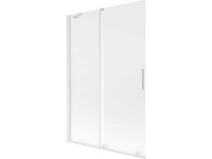 MEXEN/S - Velar dvoukřídlá posuvná vanová zástěna 120 x 150 cm, dekor, bílá 896-120-000-31-20