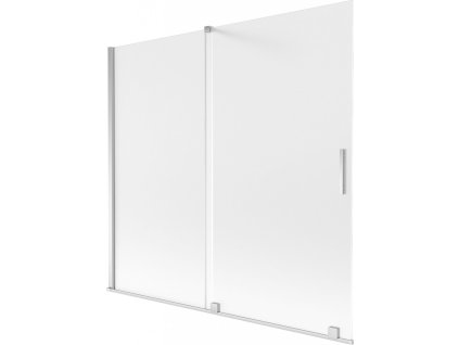 MEXEN/S - Velar dvoukřídlá posuvná vanová zástěna 170 x 150 cm, dekor, chrom 896-170-000-31-01