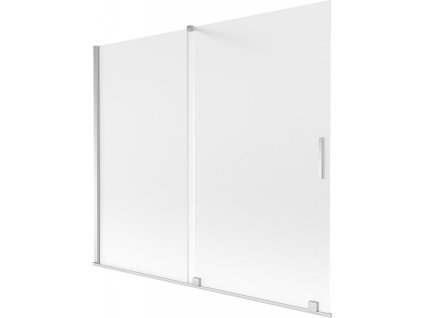 MEXEN/S - Velar dvoukřídlá posuvná vanová zástěna 180 x 150 cm, dekor, chrom 896-180-000-31-01