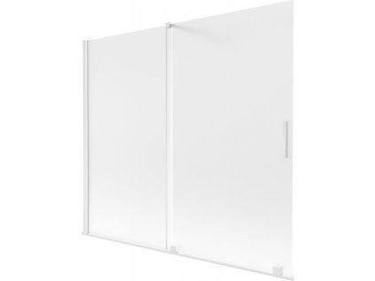 MEXEN/S - Velar dvoukřídlá posuvná vanová zástěna 180 x 150 cm, dekor, bílá 896-180-000-31-20