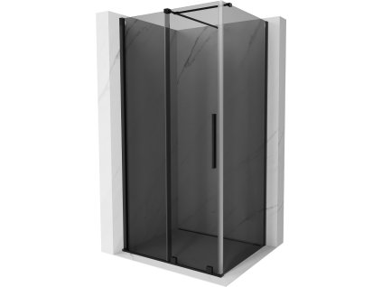 MEXEN/S - Velar sprchový kout, posuvné dveře 130 x 100 cm, grafit, černá 871-130-100-41-70