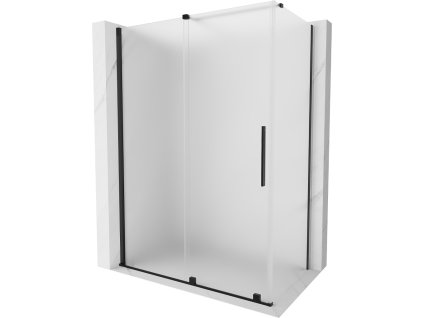 MEXEN/S - Velar sprchový kout, posuvné dveře 150 x 70 cm, dekor, černá 871-150-070-31-70