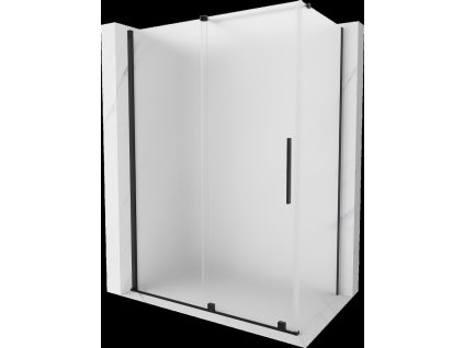 MEXEN/S - Velar sprchový kout, posuvné dveře 150 x 85 cm, dekor, černá 871-150-085-31-70