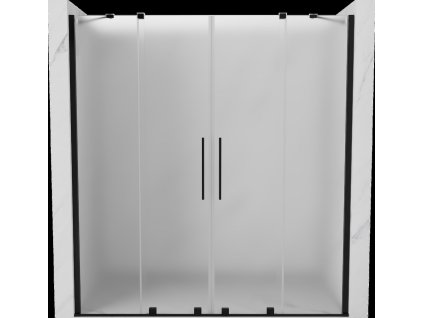 MEXEN/S - Velar Duo posuvné sprchové dveře 170 cm, dekor, černá 871-170-000-32-70