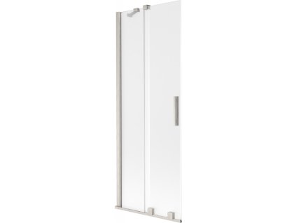 MEXEN/S - Velar dvoukřídlá posuvná vanová zástěna 70 x 150 cm, dekor, nikl kartáčovaný 896-070-000-31-97