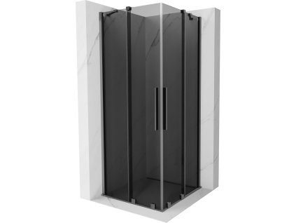 MEXEN/S - Velar Duo sprchový kout, posuvné dveře 90 x 90 cm, grafit, grafit metal 871-090-090-42-95