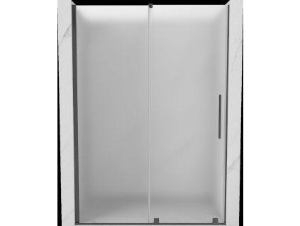MEXEN/S - Velar posuvné sprchové dveře 150 cm, dekor, grafit kartáčovaná 871-150-000-31-66