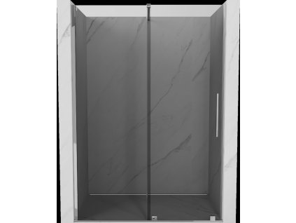 MEXEN/S - Velar posuvné sprchové dveře 150 cm, grafit, chrom 871-150-000-41-01