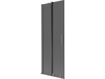 MEXEN/S - Velar dvoukřídlá posuvná vanová zástěna 70 x 150 cm, grafit, grafit metal 896-070-000-41-95