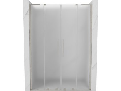 MEXEN/S - Velar L Duo posuvné sprchové dveře 150 cm, dekor, nikl kartáčovaný 871-150-003-32-97