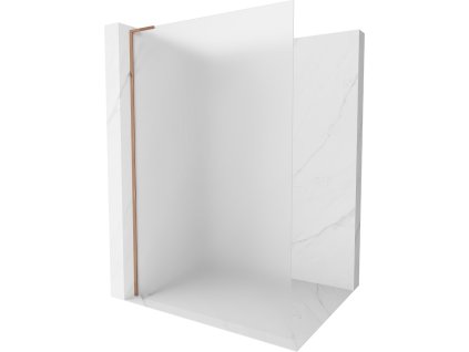 MEXEN/S - Kioto L Sprchová zástěna WALK-IN 90 x 200, dekor, růžové zlato 800-090-103-60-30