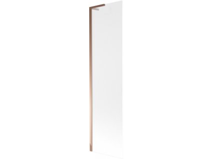 MEXEN/S - Next L vanová zástěna FIX 80 x 150 cm, dekor, růžové zlato 895-080-000-03-30-60
