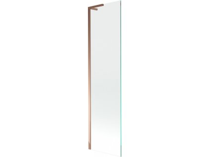 MEXEN/S - Next L vanová zástěna FIX 100 x 150 cm, transparent, růžové zlato 895-100-000-03-00-60