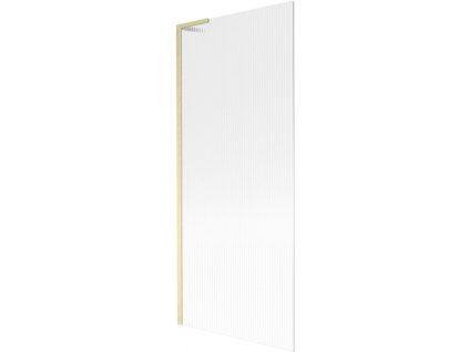 MEXEN/S - Next L vanová zástěna FIX 80 x 150, proužky, zlatá kartáčovaná 895-080-000-03-09-55