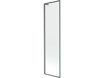 MEXEN/S - Next L vanová zástěna FIX 50 x 150 cm, černá vzor, grafit kartáčovaná 895-050-000-03-70-66