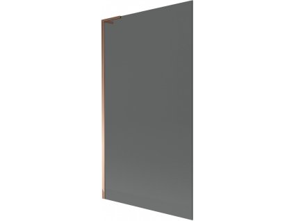 MEXEN/S - Next L vanová zástěna FIX 100 x 150 cm, grafit, růžové zlato 895-100-000-03-40-60