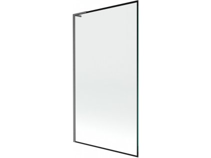 MEXEN/S - Next L vanová zástěna FIX 100 x 150 cm, černá vzor,  grafit kartáčovaná 895-100-000-03-70-66