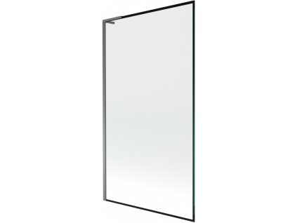 MEXEN/S - Next L vanová zástěna FIX 100 x 150 cm, černá vzor, grafit metal 895-100-000-03-70-95