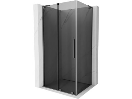 MEXEN/S - Velar L sprchový kout, posuvné dveře 100 x 110 cm, grafit, grafit metal 871-100-110-43-95