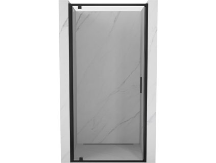 MEXEN/S - Exo sprchové dveře křídlové 70 cm, transparent, černá - 8181-070-000-01-00 8181-070-000-70-00