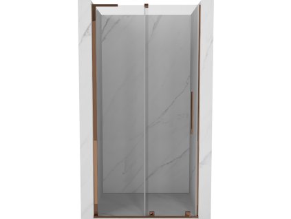 MEXEN/S - Velar L posuvné sprchové dveře 90 cm, transparent, růžové zlato 871-090-003-01-60