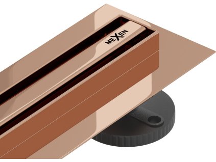 MEXEN - Flat 360 Slim žlab otočný 100 cm růžové zlato 1641100