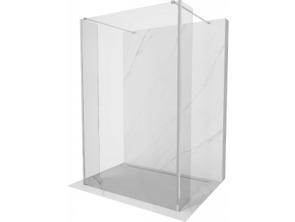 MEXEN/S - Kioto Sprchová zástěna WALK-IN volněstojící 100 x 30 x 30 cm, transparent, chrom 800-100-030-222-01-00-030