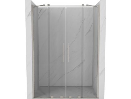 MEXEN/S - Velar Duo posuvné sprchové dveře 160 cm, transparent, nikl kartáčovaný 871-160-000-02-97