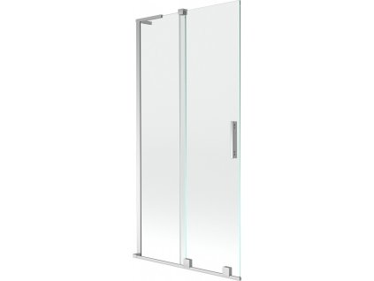 MEXEN/S - Velar L dvoukřídlá posuvná vanová zástěna 90 x 150 cm, transparent, chrom 896-090-003-01-01