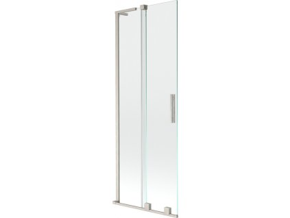 MEXEN/S - Velar L dvoukřídlá posuvná vanová zástěna 75 x 150 cm, transparent, nikl kartáčovaný 896-075-003-01-97