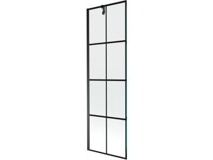 MEXEN/S - Next vanová zástěna FIX 60 x 150 cm, černá dekor, černá 895-060-000-00-77-70