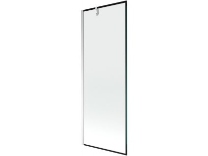 MEXEN/S - Next vanová zástěna FIX 70 x 150 cm, černá dekor, chrom 895-070-000-00-70-01
