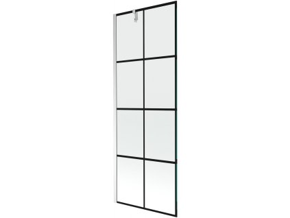 MEXEN/S - Next vanová zástěna FIX 70 x 150 cm, černá dekor, chrom 895-070-000-00-77-01