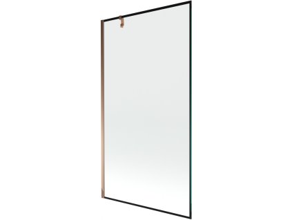 MEXEN/S - Next vanová zástěna FIX 100 x 150 cm, černá dekor, růžové zlato 895-100-000-00-70-60