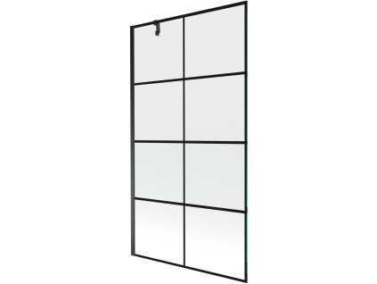 MEXEN/S - Next vanová zástěna FIX 100x150 cm, černý dekor, černý 895-100-000-00-77-70