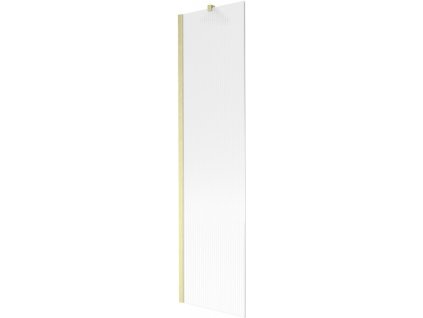 MEXEN/S - Next vanová zástěna FIX 50 x 150 cm, proužky, zlatá kartáčovaná 895-050-000-00-09-55