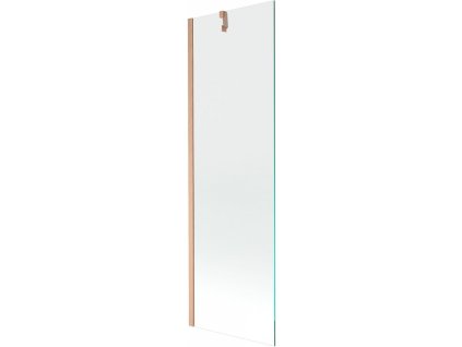 MEXEN/S - Next vanová zástěna FIX 60 x 150 cm, transparent, měď kartáčovaná 895-060-000-00-00-65