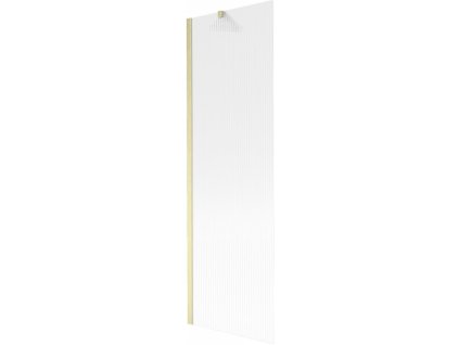 MEXEN/S - Next vanová zástěna FIX 60 x 150 cm, proužky, zlatá kartáčovaná 895-060-000-00-09-55